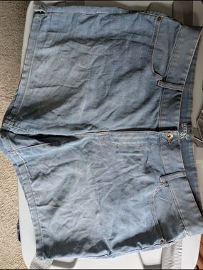 Terra & Sky Light Blue Denim Shorts with Contrast Stitching